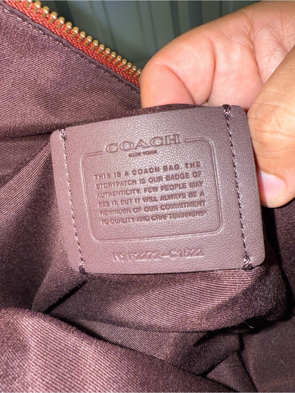 Coach Pennie Shoulder Bag features gold hardware and side suede pockets - Picture 12 of 15